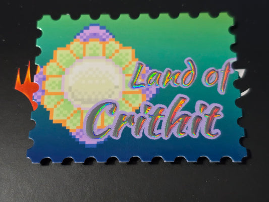 Land of Crithit Raised Foil Stamp Sricker