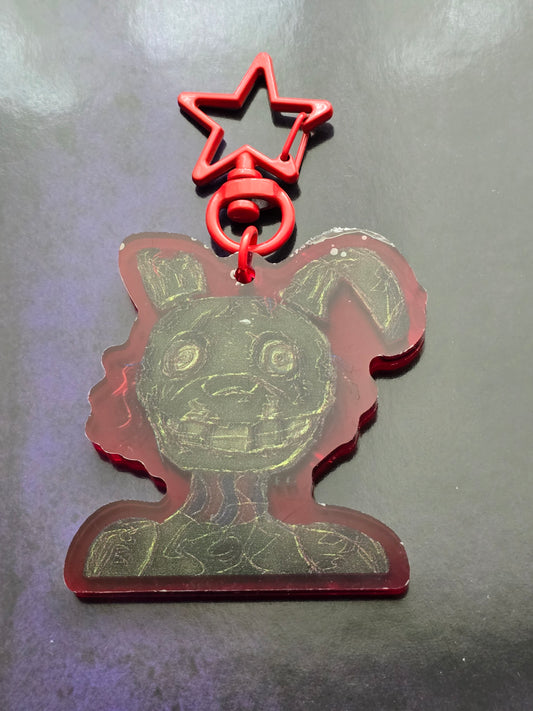 Five Nights Springtrap Red Acrylic Keychains