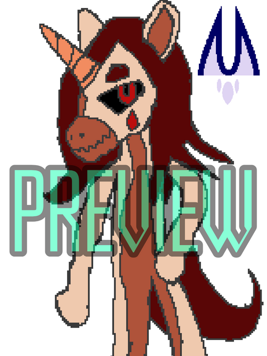 Macabre Unicorn Character Adopt